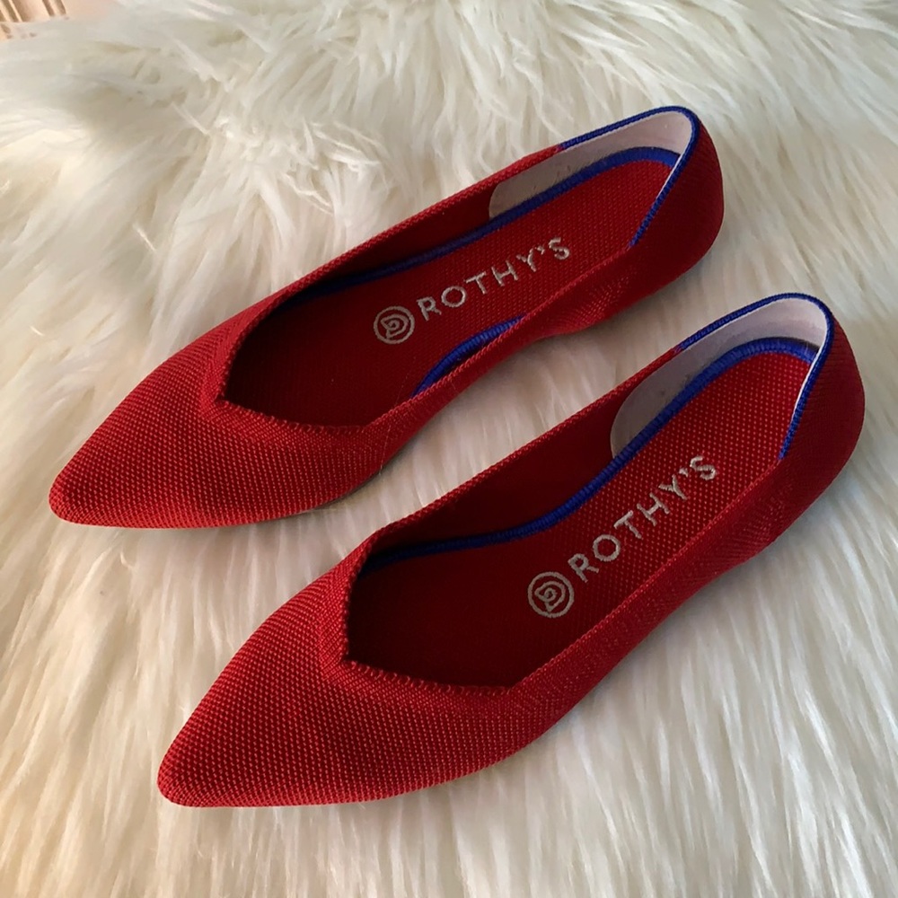 Rothy’s The Point Chili Red Size 8 Like NEW